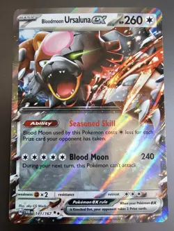 Bloodmoon Ursaluna ex Holo Double Rare Card 141/167 NM - Image 1