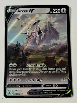 Arceus V SWSH204 Black Star Promo Ultra Rare Pokemon Card NM - Image 1