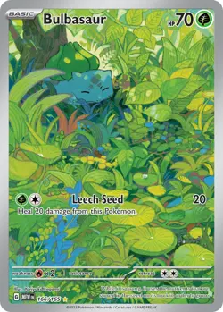 Bulbasaur 166/165 Pokemon 151 Illustration Rare Pokemon Card NM - Image 1