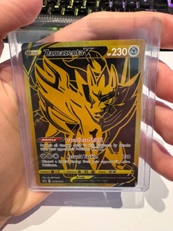 Pokemon - Zamazenta V - SWSH077 - Gold - Black Star Promo Card - Image 1