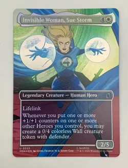 Invisible Woman, Sue Storm (Borderless) - Foil Marvel Super Heroes (#323) - NM - Image 1