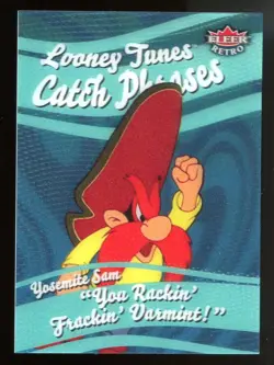 2024 UD Fleer Retro Looney Tunes Catch Phrases Card CP-7 Yosemite Sam - Image 1