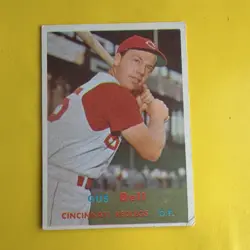 Topps 1957 Gus Bell #180 Cincinnati Reds Base Set Baseball Card - Image 1
