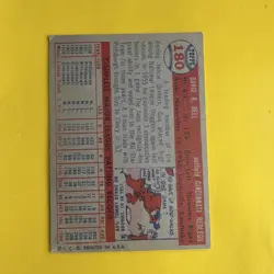 Topps 1957 Gus Bell #180 Cincinnati Reds Base Set Baseball Card - Image 2