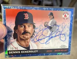 2025 Topps Chrome Platinum Baseball Dennis Eckersley On Card Auto SP 70/99 HOFer - Image 1
