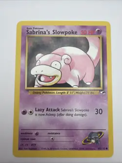 Sabrina's Slowpoke 95/132 Common Gym Heroes Pokemon Unlimited NM/M - Image 1