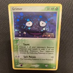 Pokemon TCG EX Team Rocket Returns Grimer Holo Stamped Teardrop Swirl - NM/Mint - Image 1