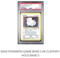 2000 Pokemon Base Set 2 II Clefairy Holo (6/130) PSA 7 - Image 1