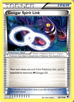Gengar Spirit Link 95/119 Uncommon Phantom Forces Pokemon Lightly Played - Image 1