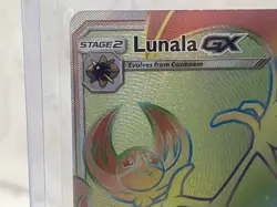 Pokemon Lunala GX Full Art Holo Card 153/149 Sun & Moon Rainbow Secret Rare - Image 2