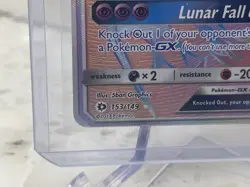 Pokemon Lunala GX Full Art Holo Card 153/149 Sun & Moon Rainbow Secret Rare - Image 4