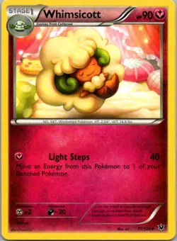 Pokemon TCG Whimsicott 71/124 Fates Collide NM - Image 1