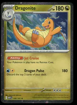 Dragonite 🌀SWIRL 149/165 Cosmos Holo 151 Sam’s Club Promo Pokemon TCG NM - Image 2