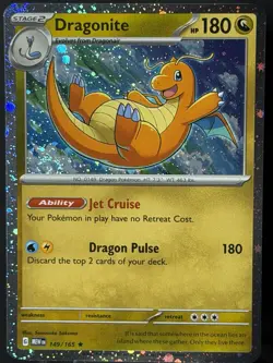 Dragonite 🌀SWIRL 149/165 Cosmos Holo 151 Sam’s Club Promo Pokemon TCG NM - Image 4