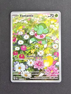 Pokemon Fomantis Illustration Rare Me05: Pitch Black 085/084 - Image 1