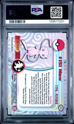 2000 Topps Chrome Mew Pokemon T.V. #151 PSA 10 Gem Mint - Image 2