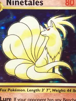 Ninetales 012/102 Pokemon TCG Base Set Unlimited Holo Rare Vintage 1999 WOTC - Image 2