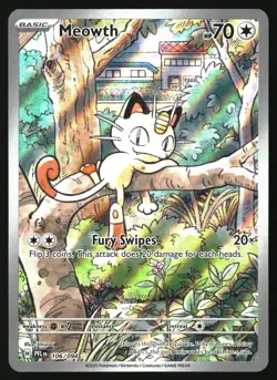 MEOWTH 106/094 ILLUSTRATION RARE PHANTASMAL FLAMES POKEMON HOLO NEAR MINT - Image 1