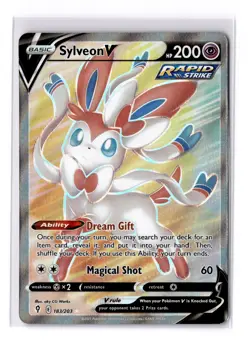 Sylveon V (Full Art) - 183/203 SWSH Evolving Skies Ultra Rare - NM - POKEMON TCG - Image 1