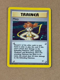 Misty 18/132 Gym Heroes Pokemon Unlimited Holo HP Ken Sugimori - Image 1