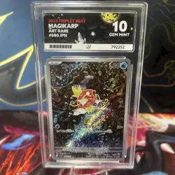 Ace Grading 10 Pokemon TCG Magikarp 080/073 Triplet Beat JP PERFECT SUBGRADES - Image 1