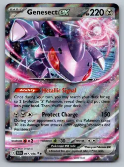 Genesect ex 067/086 Holo Double Rare Black Bolt Pokemon NM - Image 1