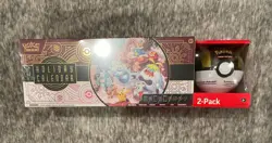 BRAND NEW 2025 Pokemon TCG Holiday Calendar + MOON Poke Ball Tin - Image 1