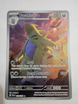 Pokemon Company Tyranitar 222/193 Paldea Evolved Illustration Rare Full Art Holo - Image 1