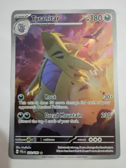 Pokemon Company Tyranitar 222/193 Paldea Evolved Illustration Rare Full Art Holo - Image 2