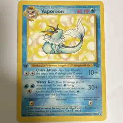 WOTC Vaporeon 28/64 Jungle 1st Edition Rare Unlimited 1999 English Pokemon TCG - Image 1