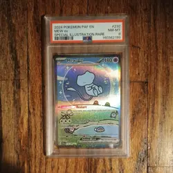 Pokemon Mew EX 'Bubble Mew' Sir 232/091 Paldean Fates PSA 8 English Full Art - Image 1
