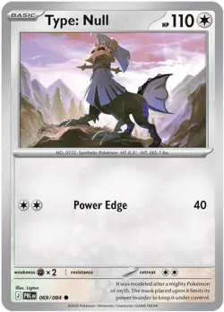 Type: Null 069/084 Common Pitch Black Pokemon Near Mint - Image 1