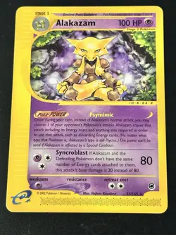 Pokemon Alakazam Expedition Non Holo 33/165 LP - Image 1