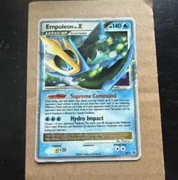 Pokemon TCG Empoleon LV.X DP11 Diamond and Pearl Holo Promo Level Up 140HP EN - Image 1