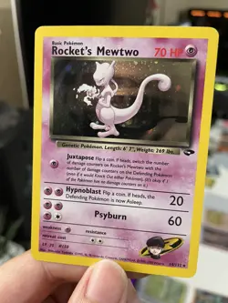 Pokemon Gym Challenge 14/132 Rocket's Mewtwo Holo 70 NM - Image 1