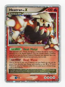 Heatran LV.X DP31 - Diamond and Pearl Black Star Promo Holo Pokemon - MP/HP - Image 1
