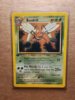 Pokemon TCG Beedrill Neo Discovery 18 Regular 1st Edition Rare - Image 1