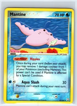 Mantine 45/109 Uncommon Team Rocket Returns Pokemon Lightly Played - Image 1