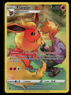 Flareon TG01/TG30 Brilliant Stars Trainer Gallery Holo Pokemon - Image 1