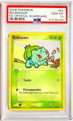 2006 Pokemon Bulbasaur PSA 10 - Ex Crystal Guardians #45 Pop 39 🔥 - Image 1