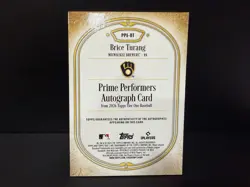 2026 Topps Tier One BRICE TURANG #PPA-BT Prime Performers On Card Auto /199 MIL - Image 4
