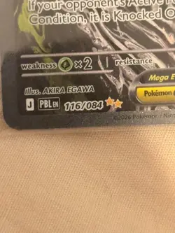 Mega Darkrai EX Pokemon Card Pitch Black 116/084 Excellent Condition - Image 3
