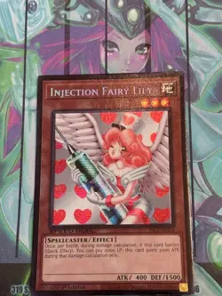 Yugioh 1x Injection Fairy Lily Prismatic Secret Rare PSR SBC2-ENI14 1st Ed NM - Image 1