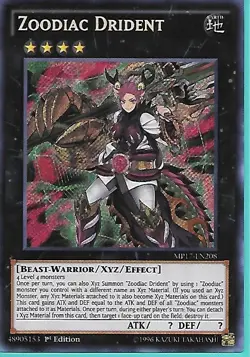 ZOODIAC DRIDENT SECRET RARE MP17-EN208 NEAR MINT YUGIOH - Image 1