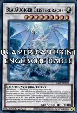 Yugioh RA02-EN030 - Blue-Eyes Spirit Dragon - Super Rare - AMERICAN VERSION - Image 1
