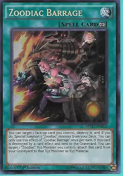 ZOODIAC BARRAGE SECRET RARE MP17-EN212 NEAR MINT YUGIOH - Image 1
