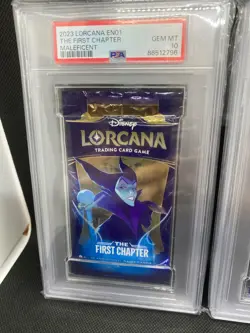 Lot 3 booster lorcana The First Chapter PSA 10 Elsa Mickey Maleficent - Image 2