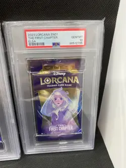 Lot 3 booster lorcana The First Chapter PSA 10 Elsa Mickey Maleficent - Image 4