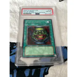 2002 Yu-Gi-Oh LOB Pot of Greed LOB-119 PSA 8 NM-MT Super Rare Magic Card - Image 1