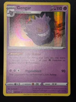 Gengar 085/202 SWSH Sword & Shield Rare Holo Pokemon Card NM - Image 2
